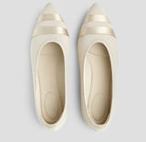 Beige mit Streifen aus Seide