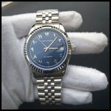 Silber/Blau